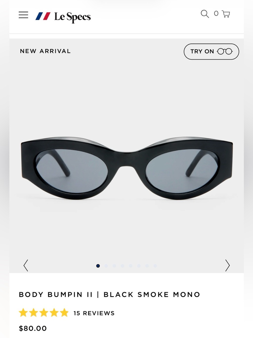 Black Le Specs Body Bumpin Sunglasses